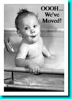 baby in bath moving card